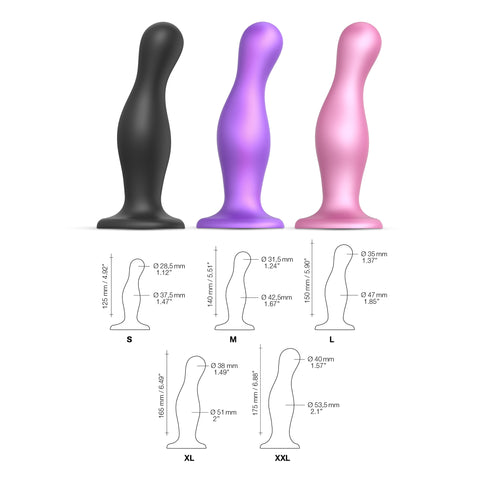 Dildo Plug Curvy Color Metallic Purple